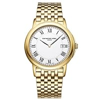 Raymond Weil Tradition White Dial Yellow Gold PVD Stainless Steel Mens Watch 5466-P-00300