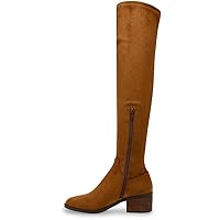 Anne Klein Womens Ainsley Faux Suede Narrow Shaft Over-The-Knee Boots