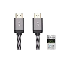 Monoprice 8K Certified Ultra High Speed HDMI Cable - Braided - HDMI 2.1, 8K@60Hz, 4K@120Hz, 48Gbps, HDR, VRR, CL2 in-Wall Rated, 25ft, Black