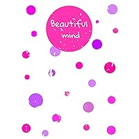Beautiful Mind: Pink Fuchsia Bubble Gum Pink Violet Lavender Mauve Purple Lilac Orchid Iris Polka Dots Motivational Marbled Notebook, Pink Violet ... total pages (100 dot grid, 100 wide ruled)