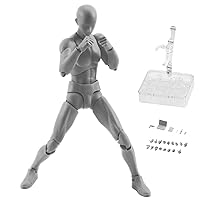 1PC Mini Male Action Figure Drawing Figure Movable Gestures PVC Lightweight Model Stands Doll Body-Chan DX Set with Pedestal Support for Sketching, Painting, Drawing Male