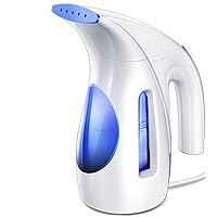 HiLIFE Steamer for Clothes, Portable Handheld Design, 240ml Big Capacity, 700W, Strong Penetrating Steam, Removes Wrinkle, for Home, Office and Travel(ONLY FOR 120V) (Blue)