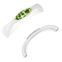 4 Pieces Pull Handles for Dresser Drawer, Cabinet Kitchen Pulls with Screws, White Crystal Cupboards Handles, Cabinet Door Knobs Healthy Green Cucumber Juice