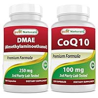 Best Naturals DMAE Supplement 250 mg & COQ10 100 mg