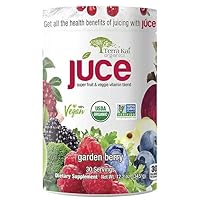 Terra-Kai Organics Juce Super Fruit and Veggie Blend Drink, 12.2-Ounce Garden Berry, 30 Servings