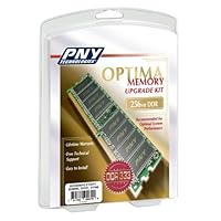PNY Optima Series 256 MB DIMM PC2700 DDR Memory Upgrade