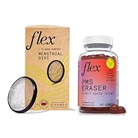 Flex Disc - Disposable Menstrual Discs + PMS Eraser - Natural Gummies to Help with PMS Symptoms (Bundle)