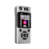 Digital Voice Recorder 64G Voice Recorder with Playback for Lectures - USB Rechargeable Compact Voice Recorder Voice Control One Touch Recording (Silver)