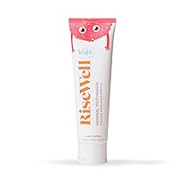 RiseWell Kids Mineral Toothpaste - Kids Hydroxyapatite Toothpaste - Safe to Swallow, Fluoride & SLS Free Toothpaste for Kids - Cake Batter, 3.4 Oz