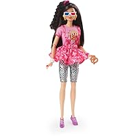 Barbie Rewind Doll & Accessories with Black Hair & 1980s-inspired Movie Night Outfit, Collectible & Displayable