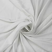 Stylish FABRIC Solid Color Rayon Spandex Heavy Jersey Knit Fabric/ 4-Way Stretch-(200GSM)/ DIY Projects, White 2 Yards