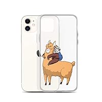 iPhone 11 Clear Case Cute Llama Sloth | iPhone 11 Case | Soft TPU Silicone Slim Fit Transparent Flexible Cover for iPhone 11 Llama Sloth Case