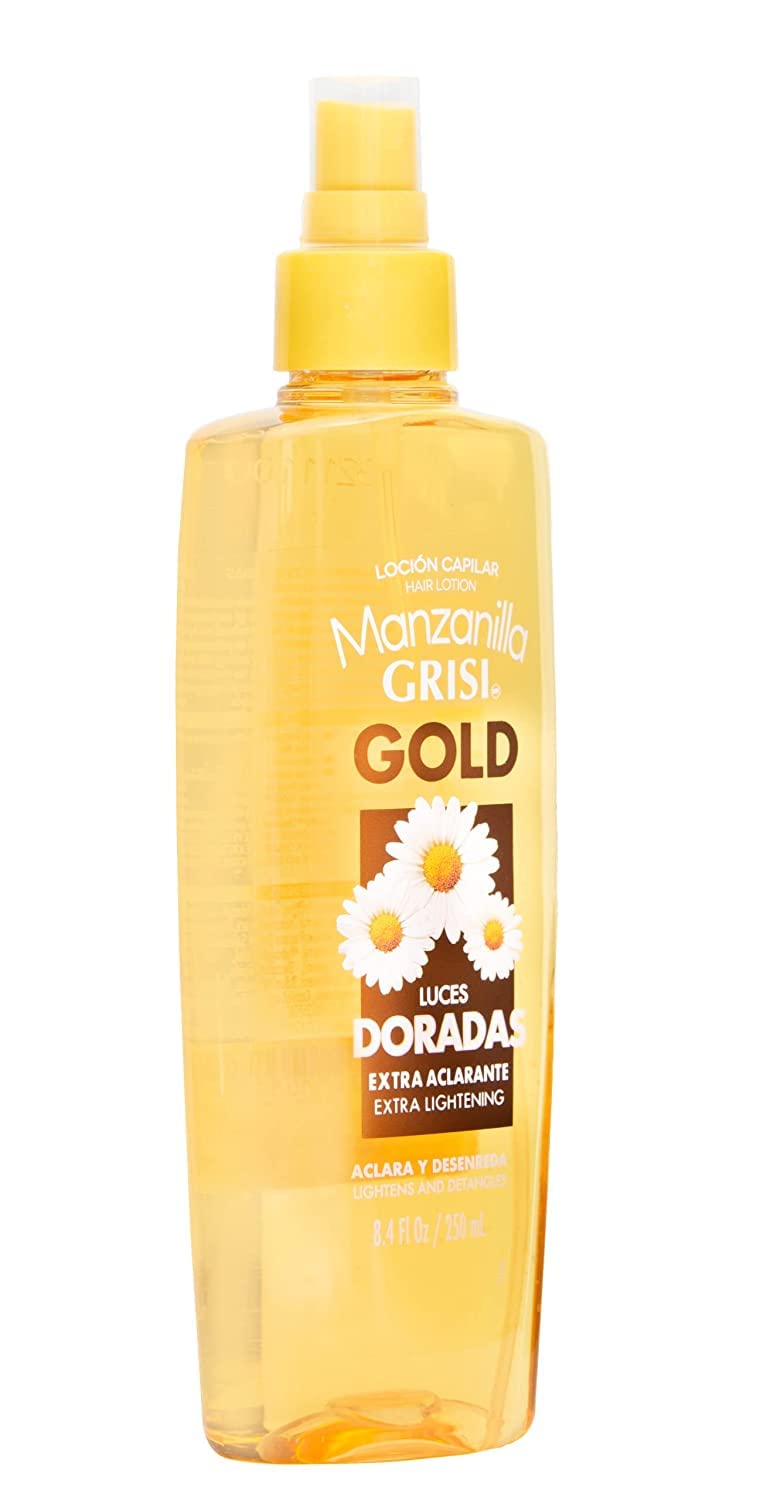 Manzanilla Grisi Hair Lotion Gold, Hair Lotion with Chamomile Extract, 2-Pack of 8.4 FL Oz, 2 Spray Bottles