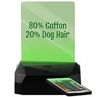 80% Cotton 20% Dog Hair - LED USB Rechargeable Edge Lit Sign