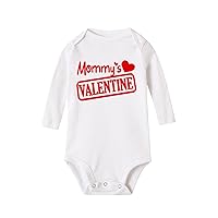 Kids Baby Valentine's Day Toddler Girls Boys Letter Heart Prints Long Sleeves Jumpsuit Romper Boy Clothes Size 12