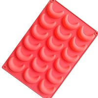 Silicone Cake Mould, 18 Cavities Croissant Mould Silicone Baking Tray Cupcake Muffin Molds Mini Cake Pan DIY Baking Tools for Chocolates Parfait Ice Crafts