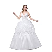Women's Sweetheart A-line Sexy Wedding Bridal Dress Formal Prom Gown