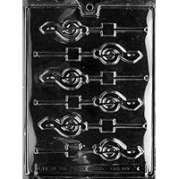 Cybrtrayd Life of the Party G-Clef Music Lolly Chocolate Candy Mold in Sealed Protective Poly Bag Imprinted with Copyrighted Cybrtrayd Molding Instructions