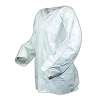 MAGID J11-S DuPont Tyvek Two-Pocket Jacket, One Size Fits Most, White , Small (Pack of 50)