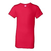 Girls' Fine Jersey T-Shirt (2616)- RED,XS
