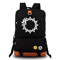 Anime The Seven Deadly Sins Luminous Backpack School Bag Student Bookbag Laptop Rucksack Daypack Black
