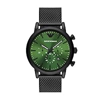 Emporio Armani Chronograph Black Stainless Steel Watch (Model: AR11470)