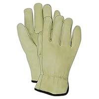 B6540ET Road Master Tan Cow Grain Leather Driver Gloves, Small