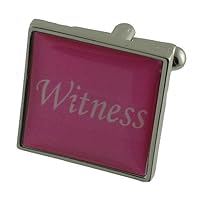 Witness Pink Colour Wedding Cufflinks with Black Pouch