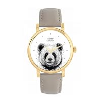 Panda Watch Ladies 38mm Case 3atm Water Resistant Custom Designed Quartz Movement Luxury Fashionable