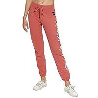 Calvin Klein Womens Performance Jumbo Logo Jogger Pants,Mojave,Large