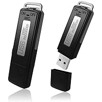 Voice Recorder-16GB USB Portable Digital Audio Voice Recorder- No Flashing Light When Recording-Use as Dictaphone,One Button Recording, Compatible with Windows and Mac,Android OTG