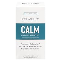 Relaxium Calm, Non-Habit Forming, Stress and Mood Support Supplement, Elevate Mood & Boost Relaxation with Ashwagandha, 5-HTP, GABA, Passion Flower, (30 Tablets, 2 Week Supply)