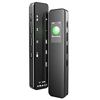Digital Voice Recorder, 16GB USB Professional Dictaphone Voice Recorder, Voice Activated Recorder with Rechargeable, Stereo HD Recording Voice Recorder for Lectures Meeting, (V100)