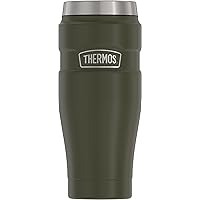 THERMOS Stainless King Vacuum-Insulated Travel Tumbler, 16 Ounce, Matte Green
