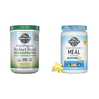 Garden of Life Super Greens Powder Smoothie & Mix, Probiotics & Digestive Enzymes for Digestive Health & Vegan Protein Powder - Raw Organic Meal Replacement Shakes - Vanilla - Pea Protein