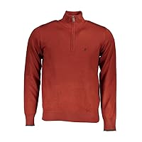 Bronze Half Zip Embroidered Men's Sweater