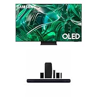 SAMSUNG 55-Inch Class OLED 4K S95C Series Quantum HDR Smart TV w/Dolby Atmos (QN55S95C) w HW-Q910C 9.1.2ch Soundbar w/Wireless Dolby Audio, Rear Speaker Included (Newest Model)