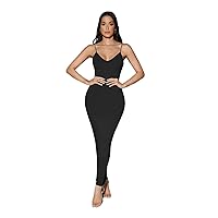 TINMIIR Summer dresses for Women 2022 Solid Backless Maxi Pencil Dress