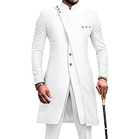 African Suits for Men Slim Fit Single Breasted Blazer and Pants Set Business Dress Suit Party Wedding Evening