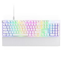 NZXT Function 2 | Full-Size Optical Gaming Keyboard | 8K Polling Rate | Linear Optical Switches | Adjustable Actuation | Double-Shot PBT Keycaps | RGB | Hot-Swappable | Wrist Rest | White