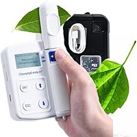 Chlorophyll Detector Chlorophyll Meters Analyzer Nitrogen Content Meter Leaf Temperature Tester with Range 0.0 to 99.99 SPAD Including a Mainframe Nondestructive Examination Data Storage