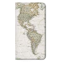 RW0604 World Map PU Leather Flip Case Cover for Samsung Galaxy S7
