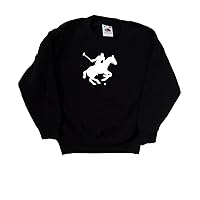 Horse Polo Black Kids Sweatshirt