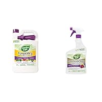 Garden Safe Fungicide3 & Brand Insecticidal Soap Insect Killer 32 Ounces, Ready-to-Use, for Organic Gardening, 2 Pack