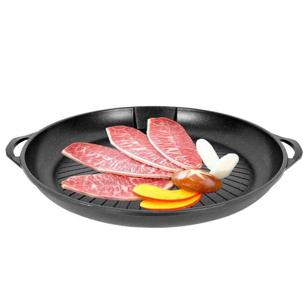 CHUNCIN - Baking Stone Suitable For Pizza Bread Scones And Pancakes Etc. Pre Seasoned Non Stick Surface, Large Flat Pan Cooks Pizza Evenly Gives Crispy Crust 37Cm
