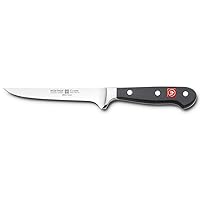 Wusthof Classic Knife, 5-Inch Boning, Black/Silver