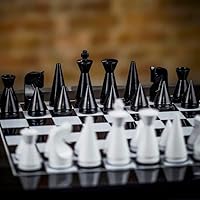 Italfama Modern Black and White Chess Set Medium