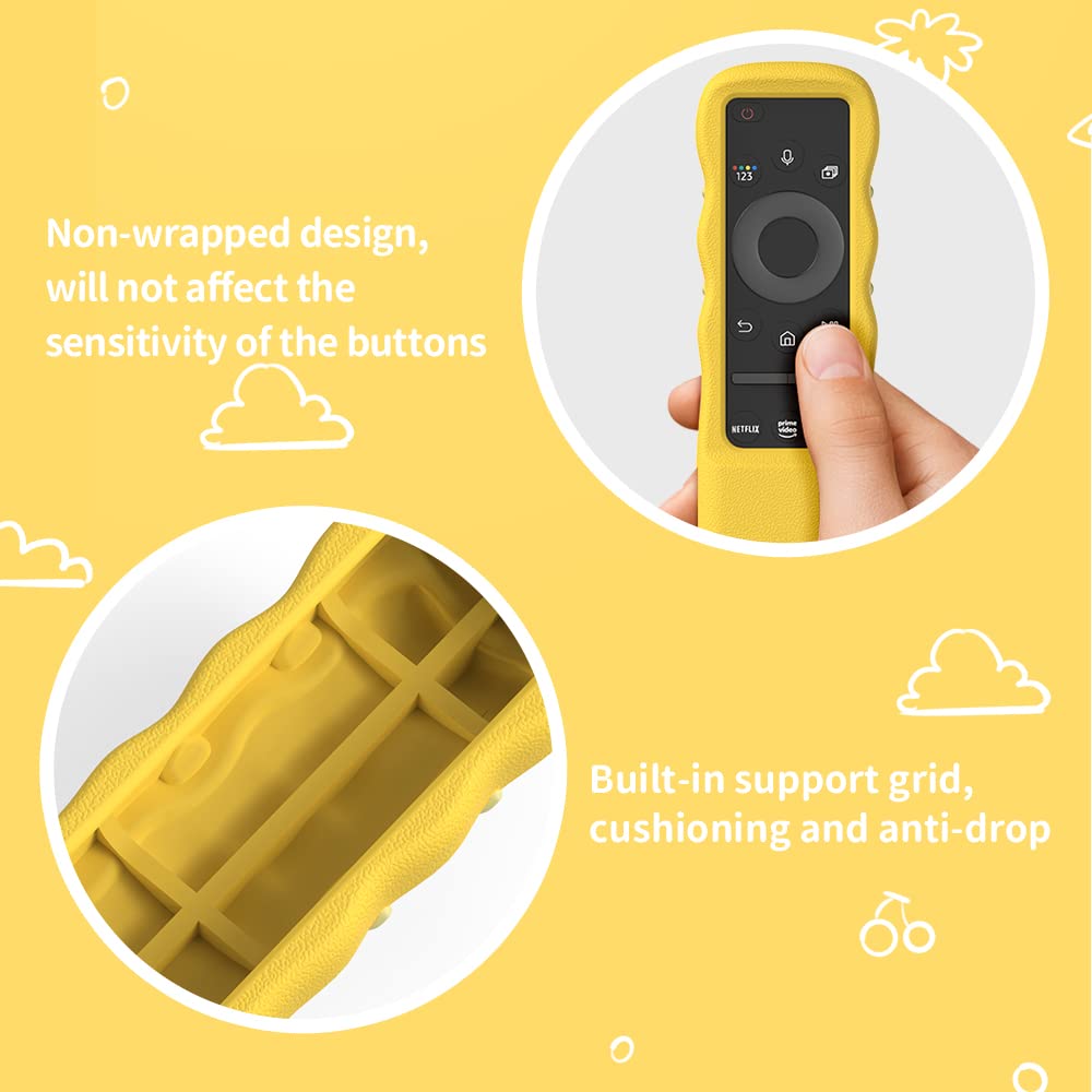 SIKAI Silicone Case Cover for Samsung QLED Smart TV Remote BN59-1357 BN59-01363A BN59-01265A BN59-01311 Shockproof Anti-Lost Crocodile Shape Cover for Samsung Frame TV SolarCell Remote (Crocodile)