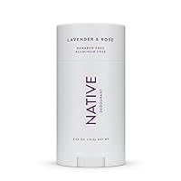 Deodorant Contains Naturally Derived Ingredients, 72 Hour Odor Control | Deodorant for Women and Men, Aluminum Free with Baking Soda, Coconut Oil and Shea Butter | Lavender & Rose