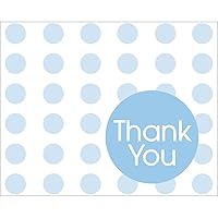 8-Count Baby Shower Thank You Cards, Pastel Blue Dots